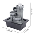 thumbnail image 6 of 4-Tier Indoor Water Fountain Waterfall Home Decor with LED Lights & Crystal Ball, 6 of 12