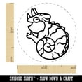 thumbnail image 2 of Fat Cute Jackson's Horned Chameleon Lizard Reptile Self-Inking Rubber Stamp Ink Stamper - Orange Ink - Medium 1 Inch, 2 of 7