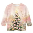thumbnail image 3 of BFHHYA Kids' Unisex Christmas T-Shirt Boys Girls Light-Up Christmas Tree Graphic Tee 3/4-Sleeve Crew Neck Top for Christmas Eve Events(3-12Y), 3 of 5
