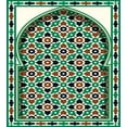 thumbnail image 3 of Moroccan Duvet Cover Set, Middle Eastern Style Moroccan Door Arch with Medieval Floral Details Retro, Decorative 3 Piece Bedding Set with 2 Pillow Shams, Queen Size, Green and Brown, by Ambesonne, 3 of 3