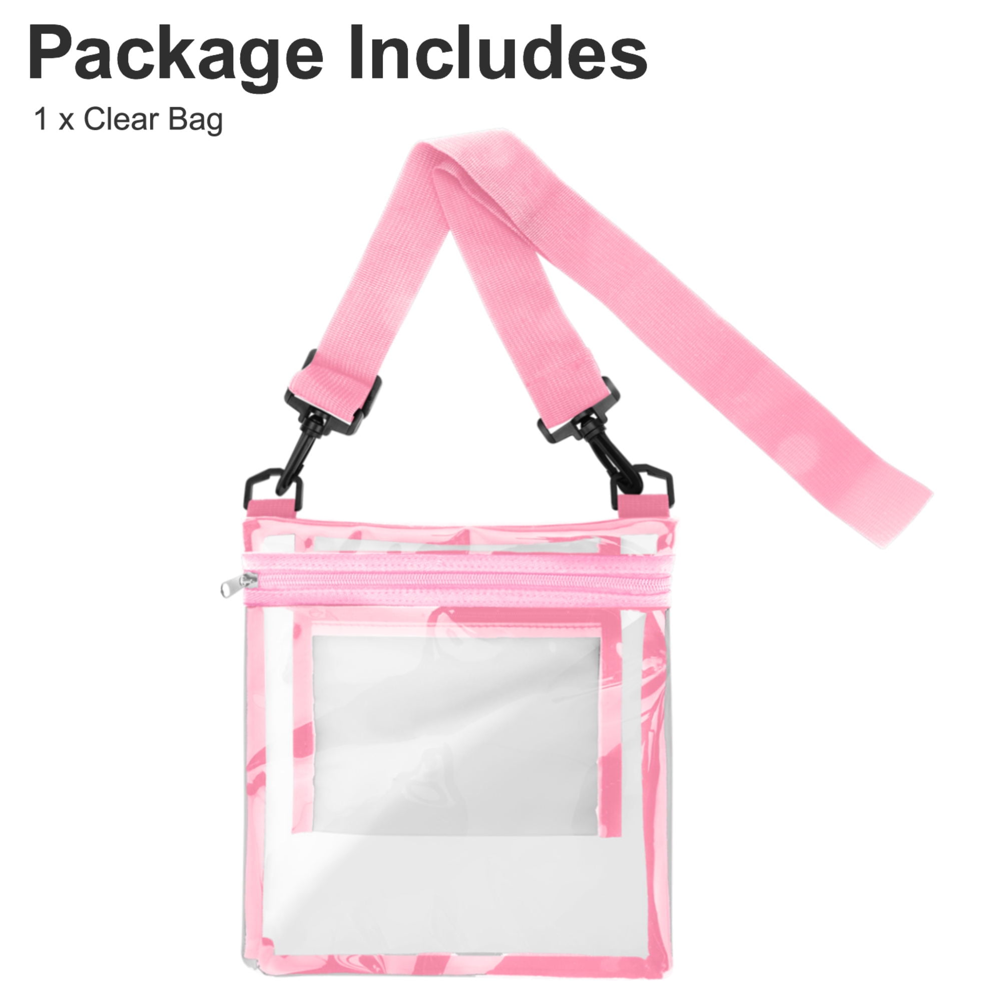 Clear Crossbody Bag, TSV Stadium Approved Clear Bag, Waterproof