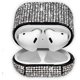thumbnail image 1 of Funda para auriculares intermitente (plateada) para AirPods, funda protectora rígida de lujo con diamantes brillantes, compatible con auriculares Apple AirPods 1/2, 1 of 5