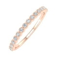 thumbnail image 1 of 1/5 Carat Bezel Set Diamond Wedding Band Ring in 10K Rose Gold (Ring Size 6.5), 1 of 6