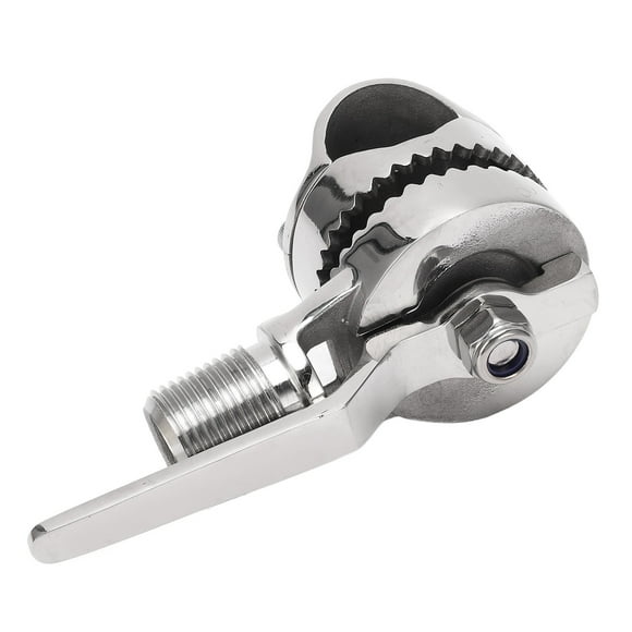 Marine Antenna Mount, Lever Action Handle Fine Polishing 1in Thread Adjustable Ratchet Base Mount For 7/8 To 1in Rail For RVs