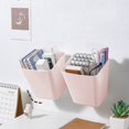 thumbnail image 6 of Dianli 5-Pack Hanging Storage Baskets, Plastic Cart and Trolley Organizers, Multi-Purpose Pen Holders, Snack Cups, Flower Pots, Space Saving, White/Pink/Blue, 5.11x4.72x3.93in, 6 of 6
