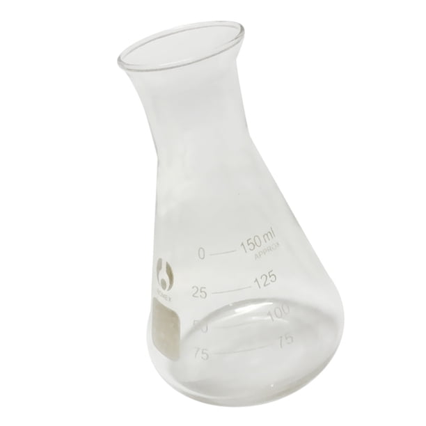 Matraz de Zulema Cristalería de Laboratorio 100 ml Frasco cónico de vidrio 124mm