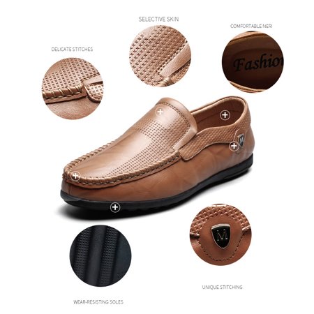 cow hide slip on shoes