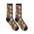 thumbnail image 4 of Unisex Autism Awareness Puzzle Piece Pattern Novelty Ankle Socks Colorful ComfortSoft Lightweight Sports Athletic Socks, 4 of 7