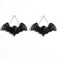 thumbnail image 7 of Clearance Halloween Hanging Bats Decoration Woven Rattan Bats, 3D Black Halloween Hanging Decor,Front Door,Mantel Or Fireplace Display for Halloween Party and Farmhouse -2 Pcs, 7 of 7