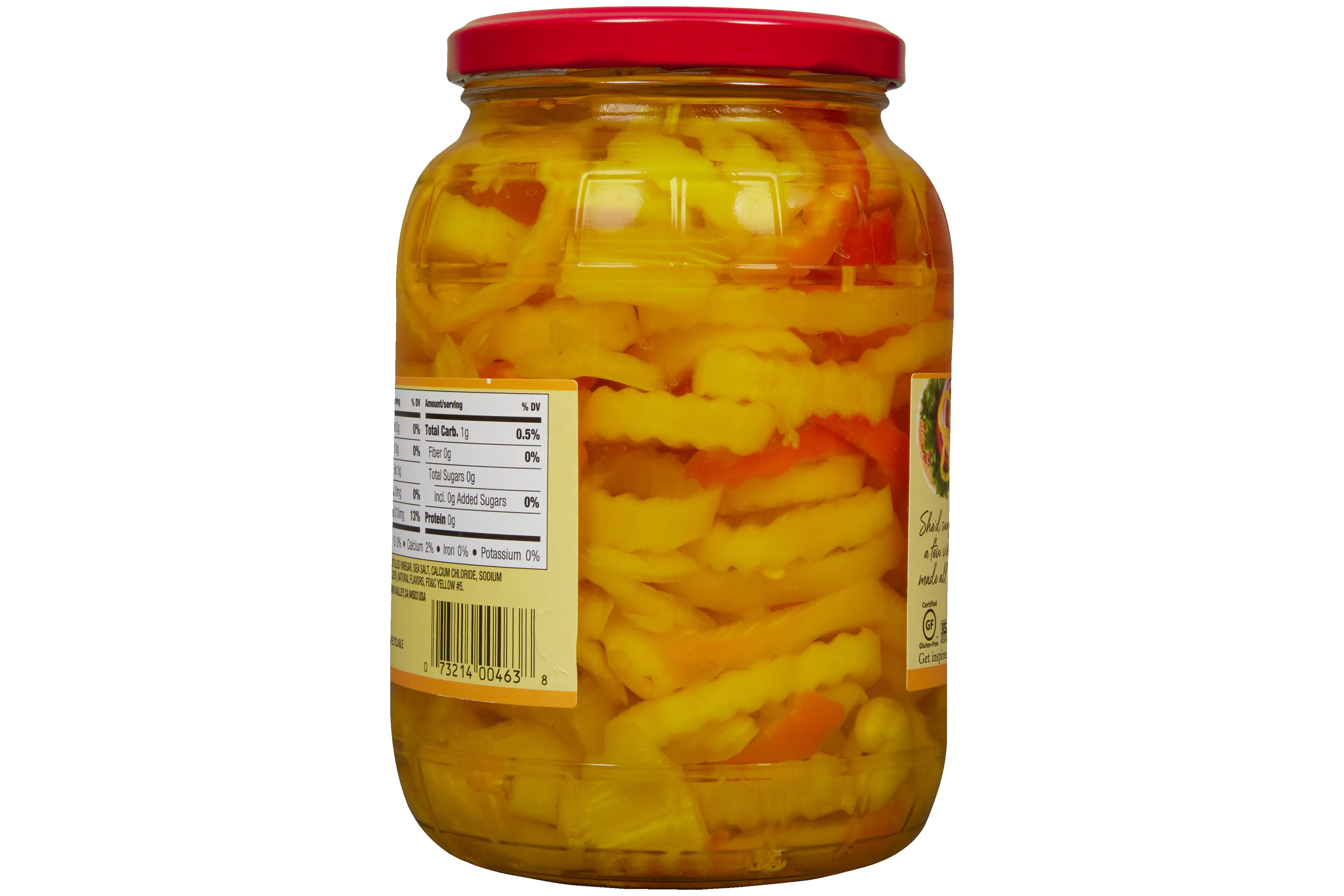 (3 pack) Mezzetta Mild Banana Pepper Rings, 32 fl oz Jar