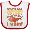 thumbnail image 3 of Inktastic Who's the Cutest Sweet Potato? I Yam Funny Thanksgiving Boys or Girls Baby Bib, 3 of 4