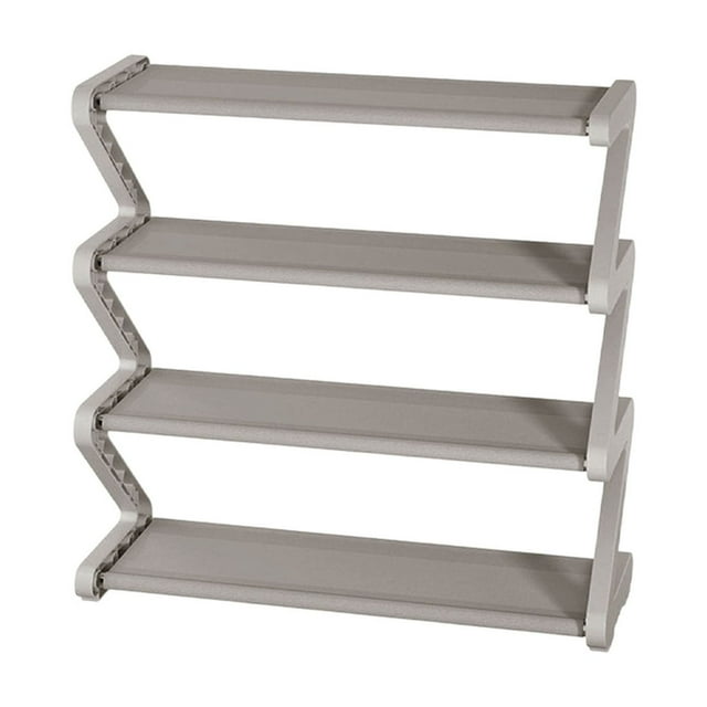 A5 Contemporary Z Frame Shoe Rack 4 Tier Metal Storage System Compact Entryway Organizer Sturdy Design For Shoes Boots Household Essentials #l3K4z