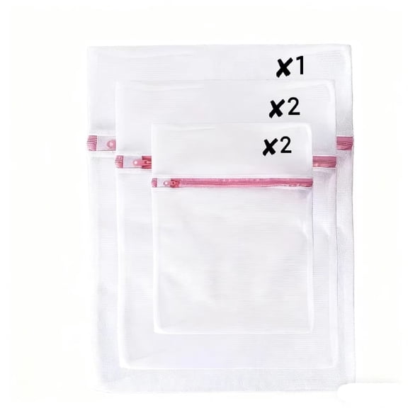 Mesh Laundry Bag Set, Mesh Laundry Bags with Auto-Lock Zippers, Underwear Bags for Delicate Clothing, Mesh Laundry Wash Bags (5 pcs) for Delicate Garments, Shirts, Stockings, Bras.