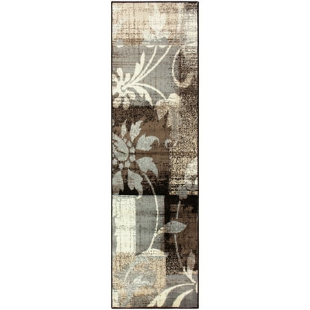 Superior Pastiche Floral Indoor Runner Rug, 2' 7" x 8', Beige