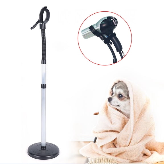 Retractable Hair Dryer Stand Holder Hands-Free 360° Vertical Blow Dryer Mount