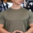 thumbnail image 7 of FRSASU Men's Short Sleeve Crew Neck T-Shirts Athletic Running Workout Performance Breathable Tee Tops Green, 7 of 7