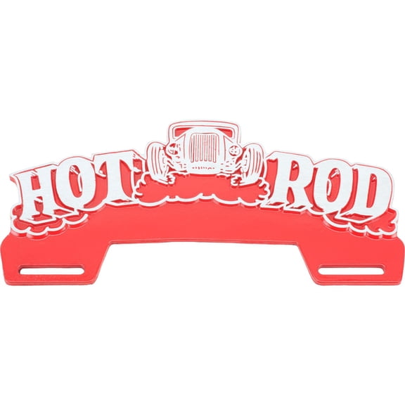Nostalgic Hot Rod License Frame Accent, Red