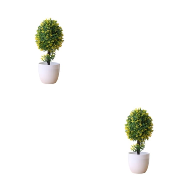 Planta artificial de bonsái de simulación Amarillo 2Conjunto Matsuzay