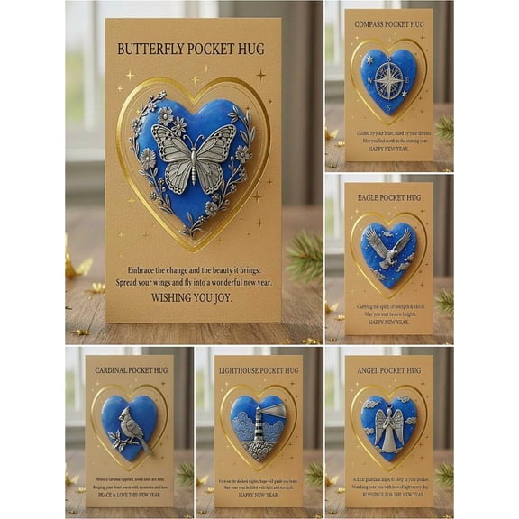 2026 Pocket Keepsake Card Strength Reminder Gift for Friends Family and Coworkers Portable Message Card with Heart Design 3.5x4.5 Inch