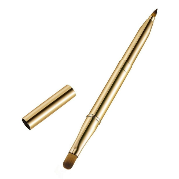 Frcolor Dual Ended Lip Brush Retractable Concealer Brush Lipstick Eyeshadow Foundation Makeup Brush