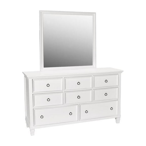 New Classic Furniture Tamarack 8-Drawer Wood Dresser in White