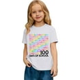 thumbnail image 3 of CAIXIA Toddler 100 Day of School Shirts for Boys Kid Grils My Happy 100th Day of School T-Shirt Cotton Funny Design Tops,White, 3 of 7