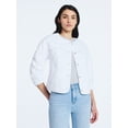 thumbnail image 2 of Scoop Women's Cotton Eyelet Jacket with Puff Sleeves, Sizes XS-XXL, 2 of 6