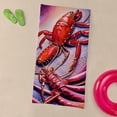 thumbnail image 3 of CafePress - Abstract Lobster Crawfish Crab - Large Beach Towel, Soft 30"x60" Towel with Unique Design, 3 of 3