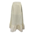thumbnail image 4 of ZHOGXU Women'S Skirt Summer High Waist Solid Color Comfortable Fashion Elegant Long Skirt For Everyday Wear,Yellow,L, 4 of 5