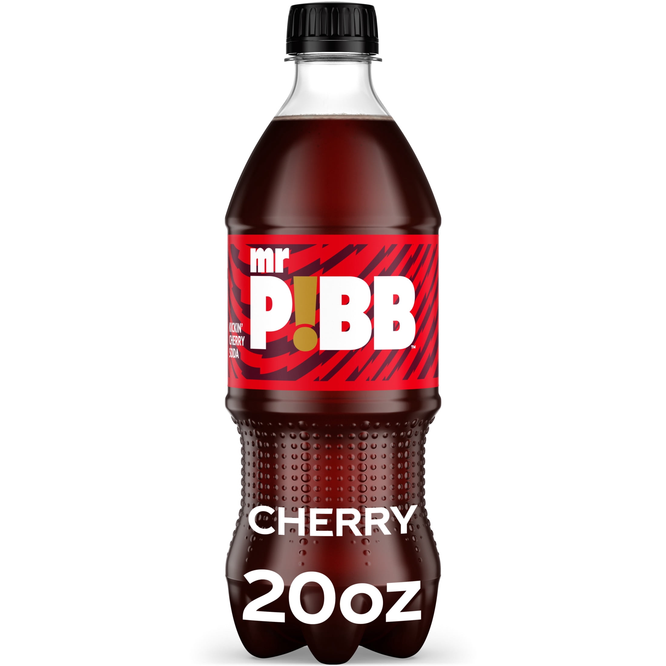 (5 pack) Mr. Pibb Cherry Soda Pop Bottle, 20 fl oz