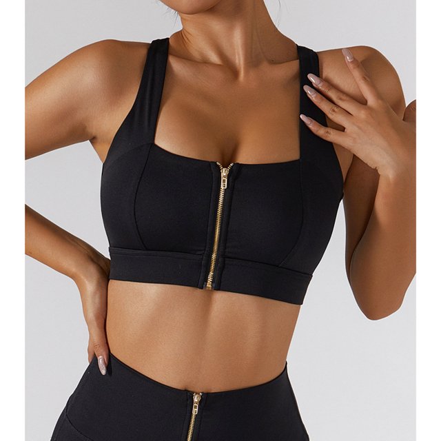 Candy Colors Cremallera Frontal Apertura Sujetador Deportivo A Prueba de Golpes Push Up Ejercicio Jogging Running Sujetador de Entrenamiento para Mujer ANGGREK Otros