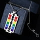 thumbnail image 2 of Collar de orgullo LGBT Zulema con colgante de acero titanio 20 pulgadas, 2 of 8