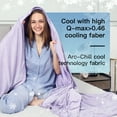thumbnail image 3 of MOOFUN Summer Cooling blanket- for hot sleepers and sweaty sleepers, cool summer blanket for couch, cold cool thin soft lightweight breathable machine washable cool blanket- Purple, 60 x 80 inches, 3 of 8