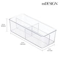 thumbnail image 2 of Papelera organizadora de almacenamiento mDesign Plastic Ligne Collection, transparente, 2 of 6