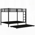 thumbnail image 6 of Full over Full Metal Bunk Bed in Black with Twin Size Trundle, Sturdy Metal Construction, 6 of 18