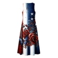 thumbnail image 6 of VBVC Women's Floral V-Neck Sleeveless Maxi Dress,Button Detail Loose Flowy Dress For Women,Ladies' Casual Patriotic Summer Sundress with Pockets,Multicolor,S-3XL, 6 of 8