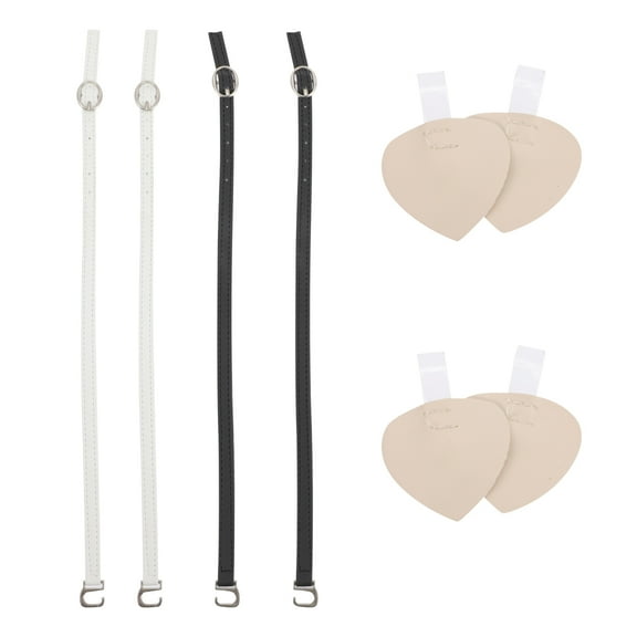 BESTYASH 3Pairs Black Adjustable Anti Drop Ankle Shoe Straps for High Heel Shoes