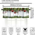 thumbnail image 2 of Christmas Snowflake Kithen Curtains Valances for Windows,Balls Bow Merry Xmas Holiday Window Treatment Valances for Kitchen Living Room Cafe Decor 54''x18'', 1 Panel, 2 of 6