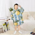 thumbnail image 6 of FORMRS Wearable Blanket Hoodie with Sleeves for Kids Cozy Flannel Sweatshirt, Retro Lemon Leaves, 6 of 7