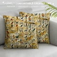thumbnail image 3 of Orinice Egyptian Symbols Graphic Decorative Pillow Cover for Home Couch Living Room Bed Sofa 18x18in, 3 of 5