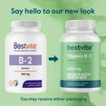 thumbnail image 3 of BESTVITE Vitamin B-2 (Riboflavin) 400mg (240 Vegetarian Capsules) (120 x 2) - No Stearates - Vegan - Non GMO - Gluten Free, 3 of 7