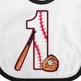 thumbnail image 4 of Inktastic Baseball First Birthday One Year Old Boys or Girls Baby Bib, 4 of 4