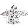 thumbnail image 7 of Schnauzer Dog and Footprints Blanket Hoodies for Kids 6-13YR Oversize Wearable Blanket Hoodies for Boys Girls Teens, 7 of 7