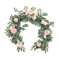 thumbnail image 2 of Guirnalda de flores artificiales, rosa falsa, 1,8 m de largo, centro de mesa, guirnalda floral Estilo C, 2 of 9