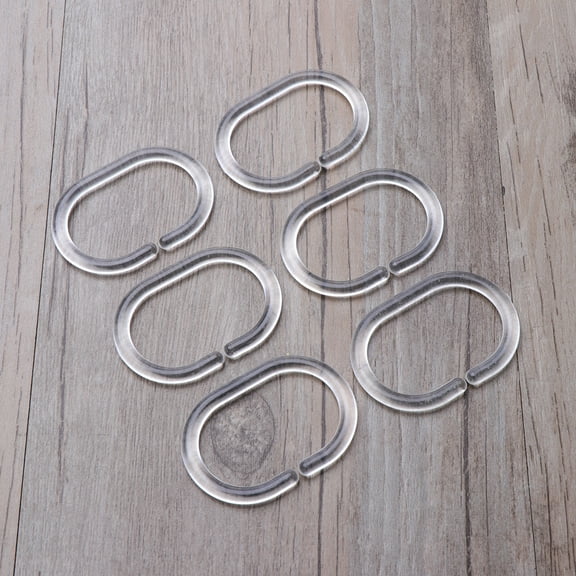 Omeite 24pcs shower curtain hooks curtain hooks C-shaped hooks (transparent) 2 pieces per pack