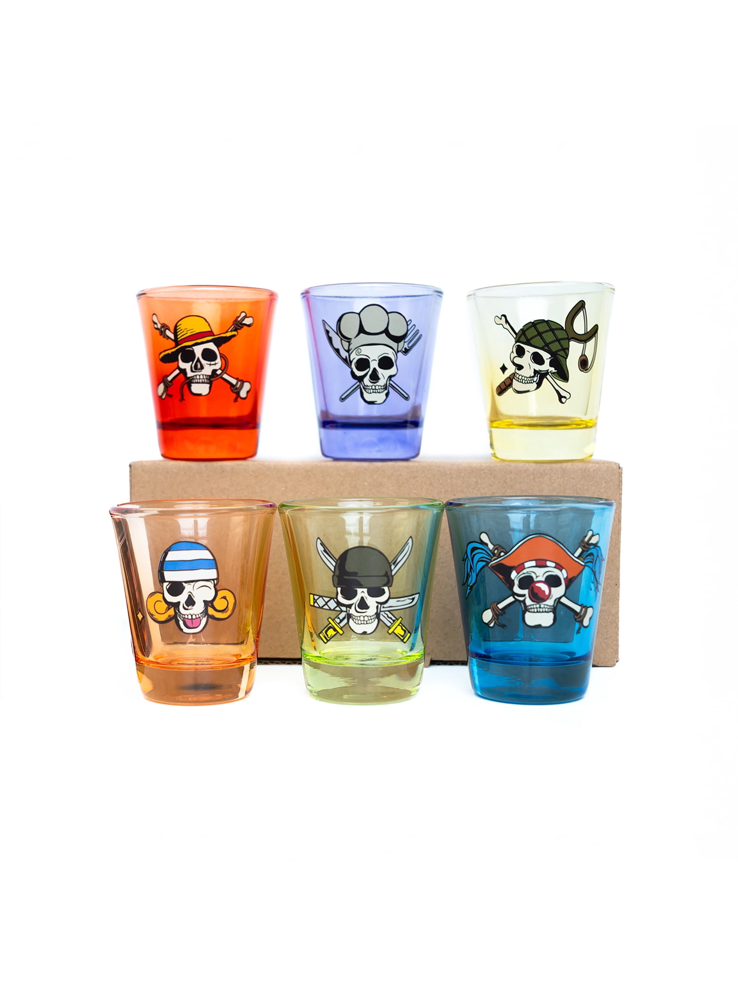 Netflix One Piece, Jolly Roger Mini Glass Shot Blind Box, 1 out of 6 Colors
