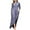 Blue, variant on Women's Casual Turn-down Collar Shirt Dresses Long Sleeve Button Down Long Dress Bohemian Floral Mid Waist Dress with Pockets Summer Beachwear Temperament Maxi Dress Blue XXL