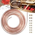thumbnail image 1 of Brake Line Tubing Kit, 25ft Zinc-Coated Copper Brake Pipe, 3/16" Tubing Coil Roll with 16 Assorted Fittings, Non-Magnetic Automotive Replacement Brake Line, 1 of 6