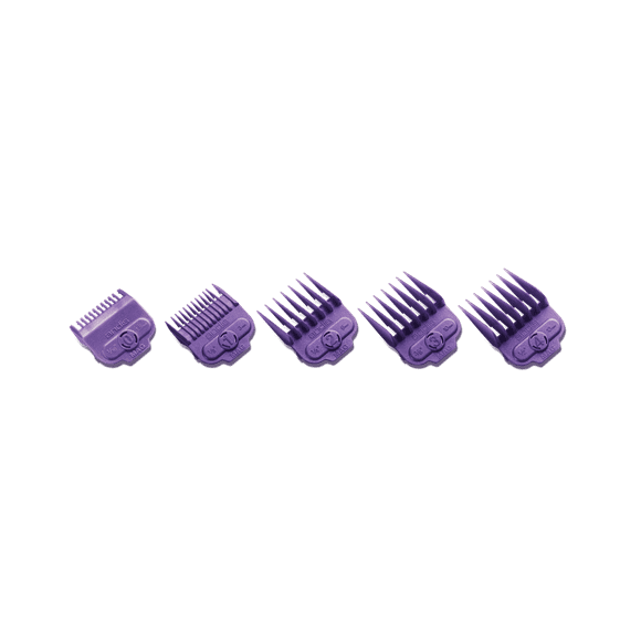ANDIS Nano-Silver 1-Magnet Attachment 5-Combs, Small; Sizes 1/16", 1/8", 1/4", 3/8", 1/2"