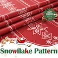 thumbnail image 2 of Christmas Shower Curtain White Snowflake on Red Shower Curtains for Bathroom Waterproof Fabric Winter Shower Curtain Happy New Year Xmas Decor Shower Curtain Set 72x72 Inches with Hooks, 2 of 6